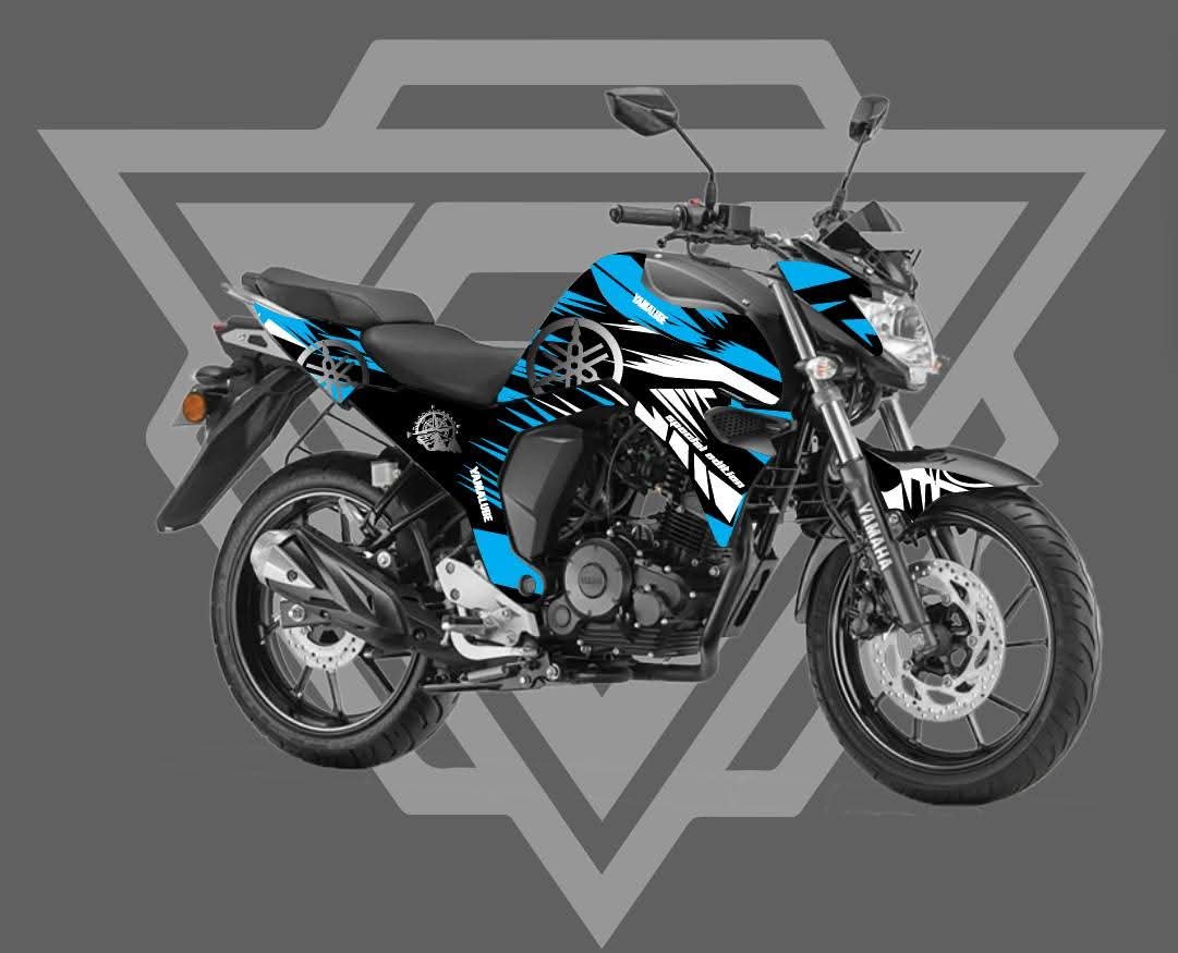 Fzv2 sky blue colour premium quality decals sticker set