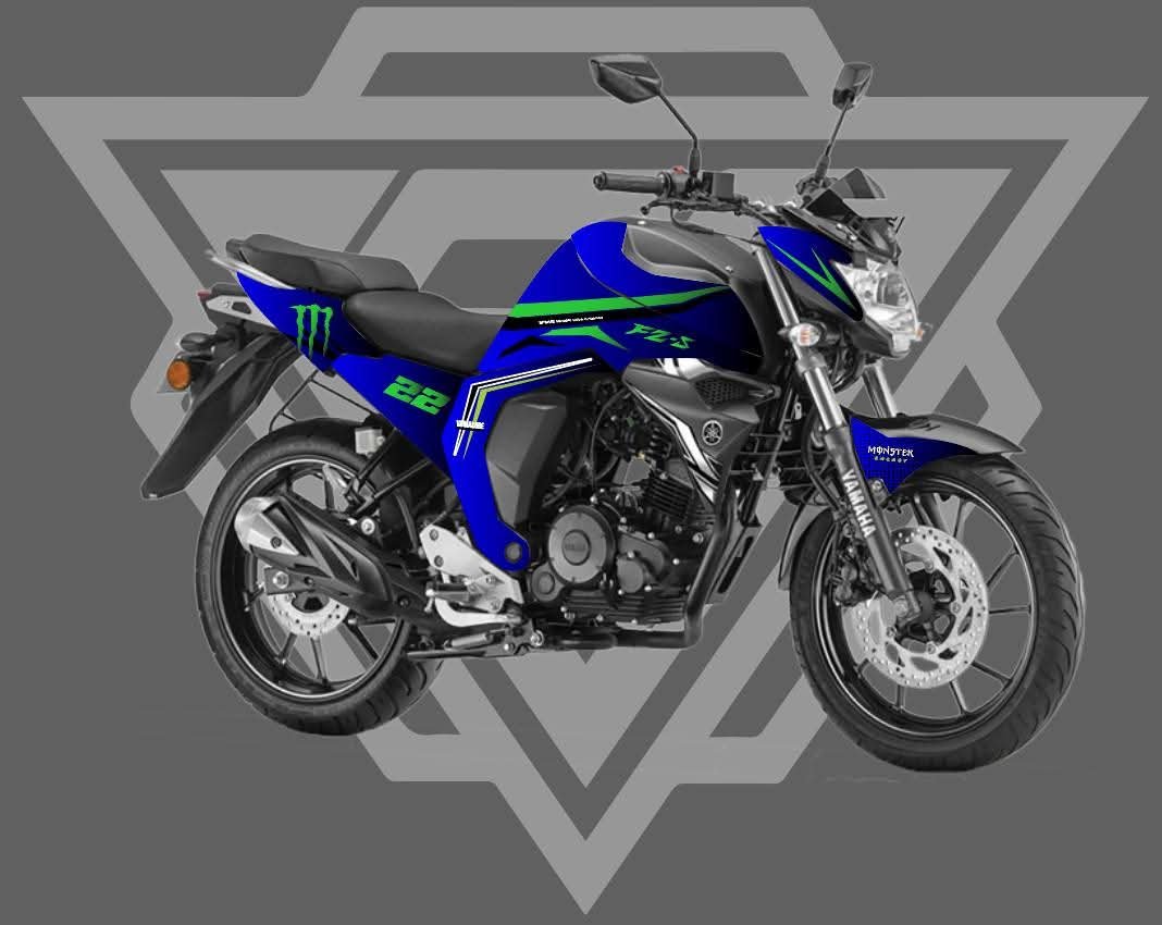 Fzv2 dark blue colour premium quality decals sticker set