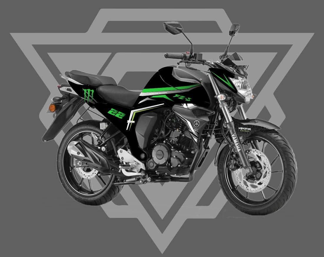 Fzv2 green colour super premium quality decals sticker set