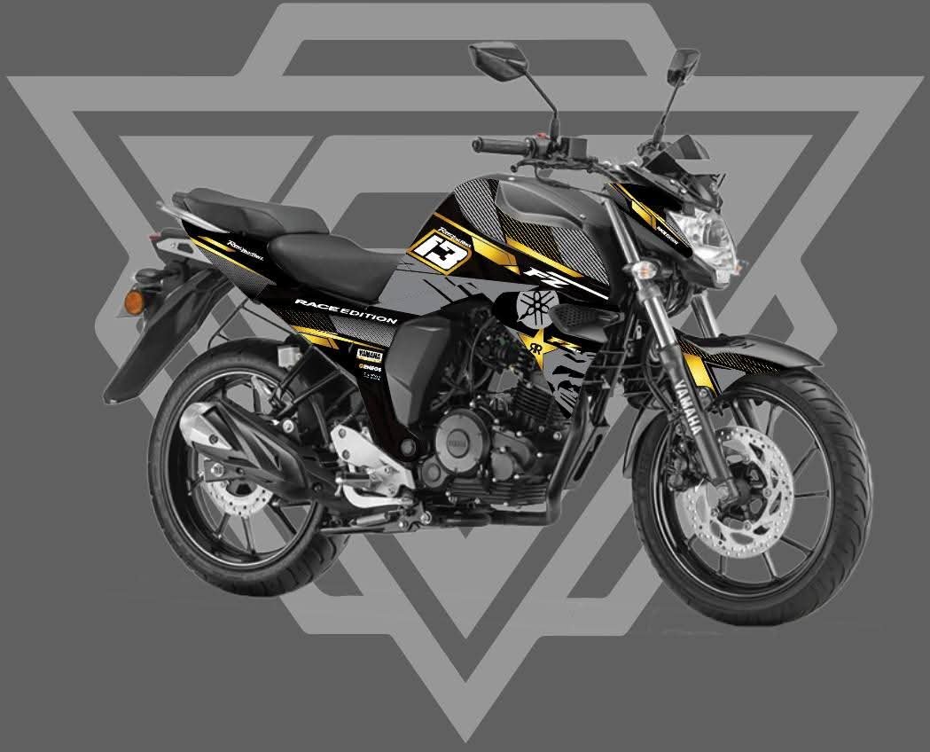 Fzv2 light yellow colour premium quality decals sticker set