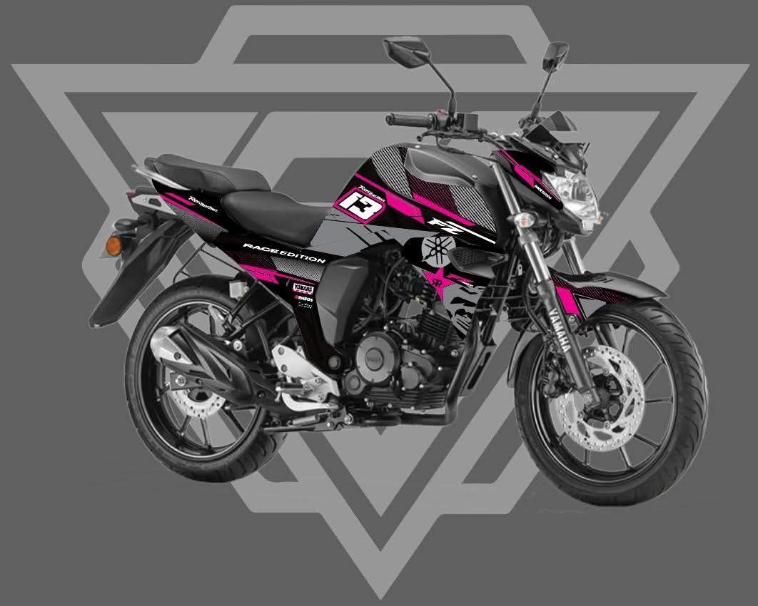 Fzv2 pink colour premium quality decals sticker set