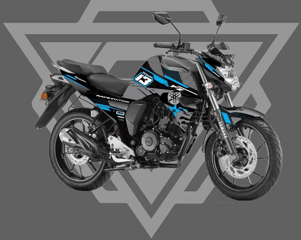 Fzv2 sky blue colour premium quality decals sticker set
