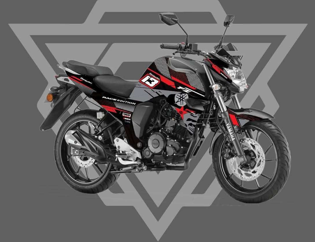 Fzv2 red colour premium quality decals sticker set