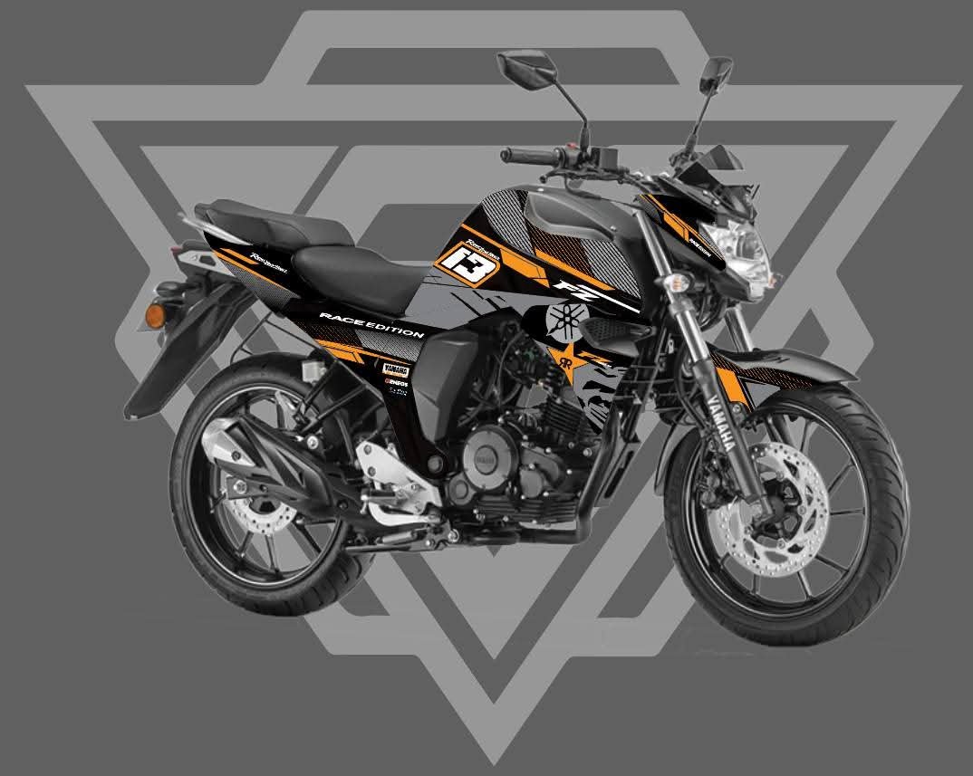 Fzv2 Orange colour premium quality decals sticker set