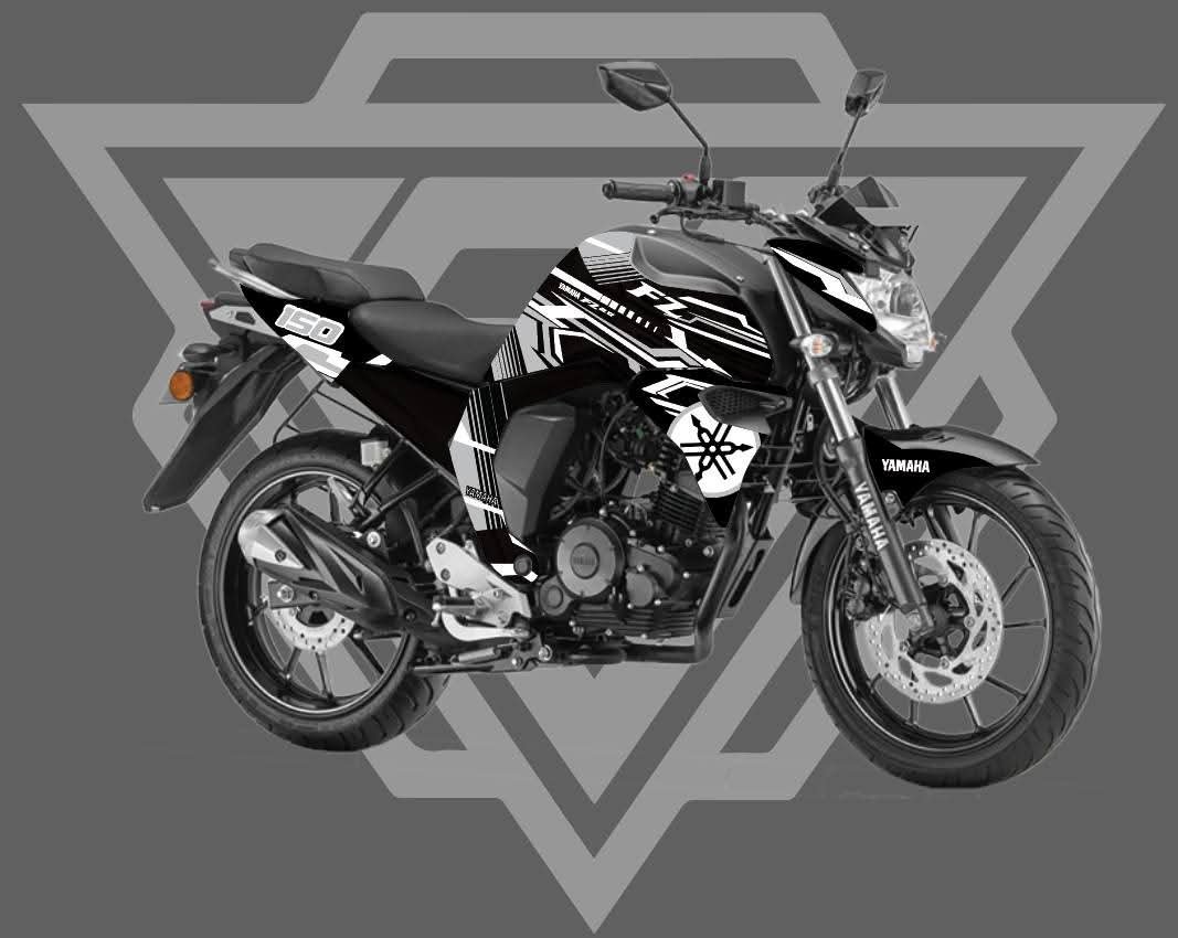 Fzv2 black colour premium quality decals sticker set