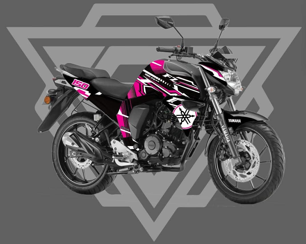 Fzv2 pink colour premium quality decals sticker set