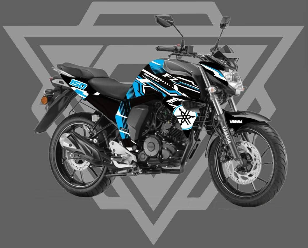 Fzv2 sky blue colour premium quality decals sticker set