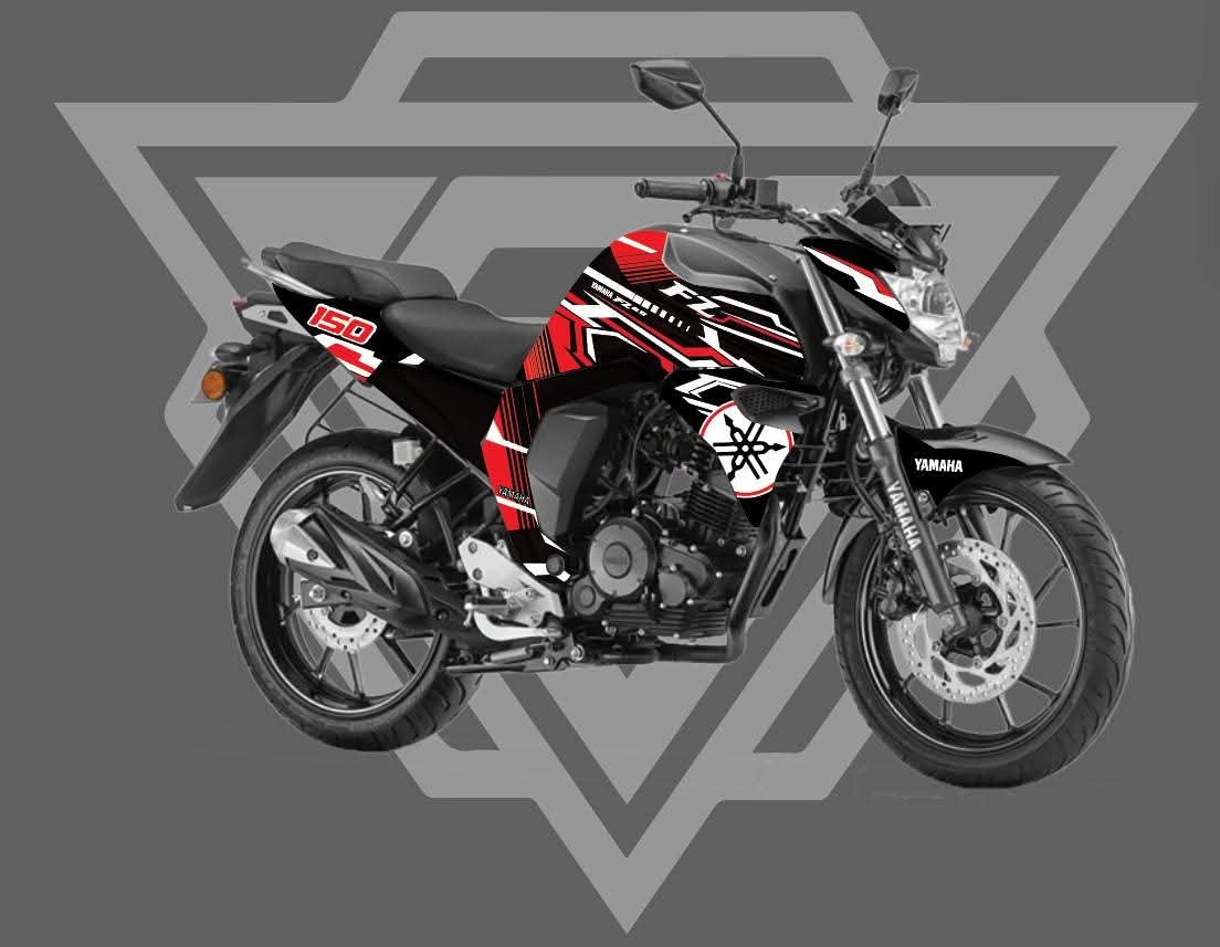 Fzv2 red colour premium quality decals sticker set