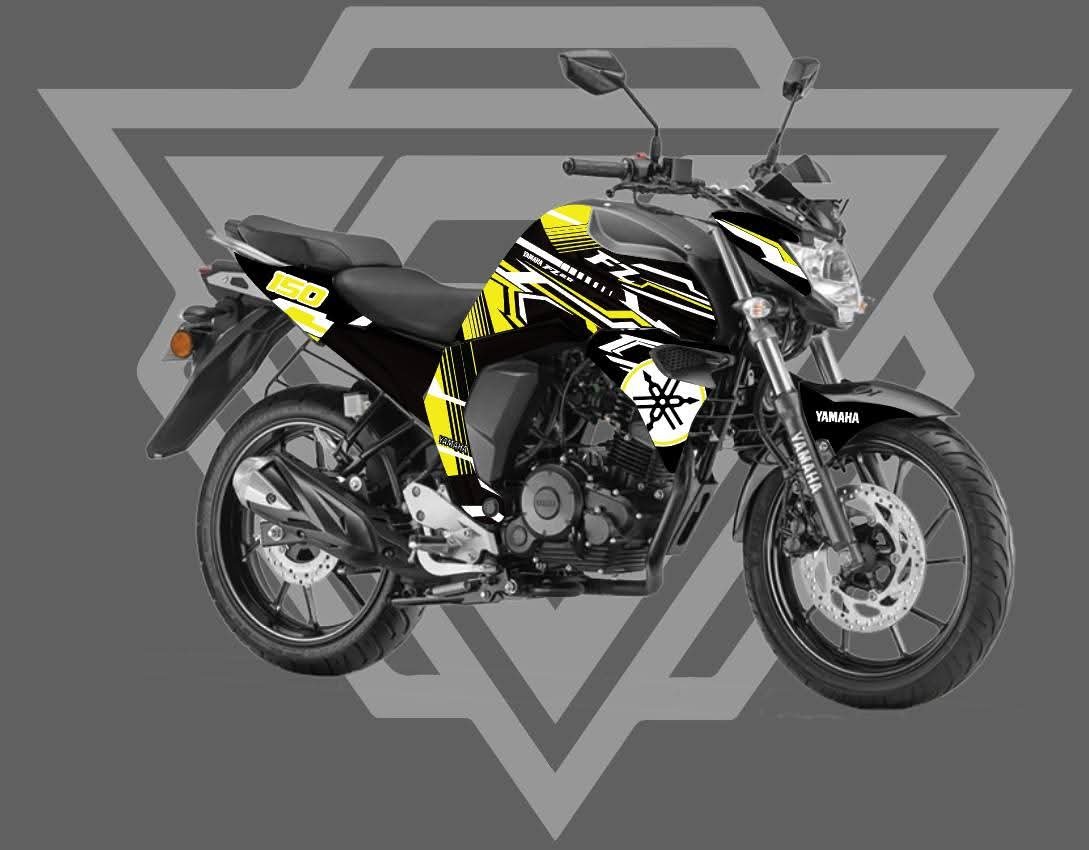 Fzv2 light yellow colour premium quality decals sticker set