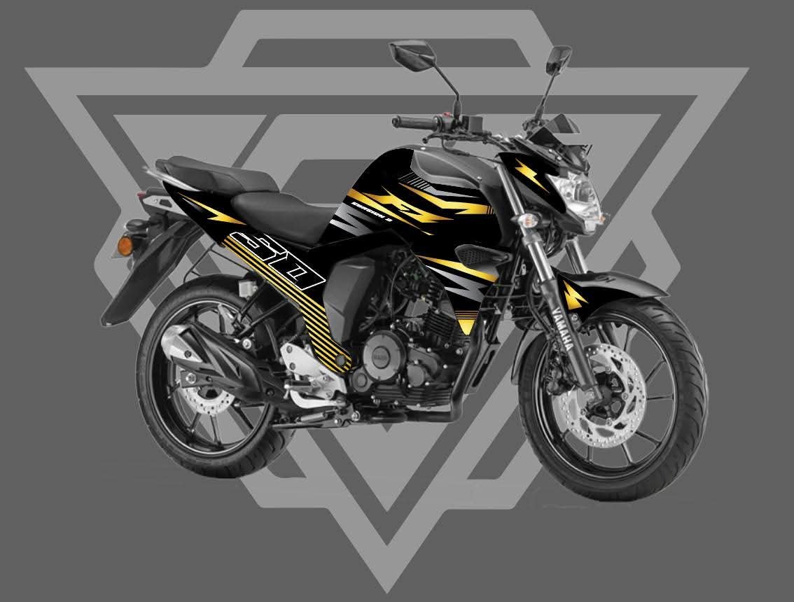 Fzv2 light brown colour premium quality decals sticker set