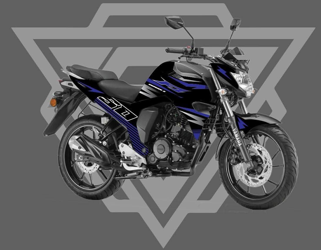 Fzv2 dark blue colour premium edition decals sticker set