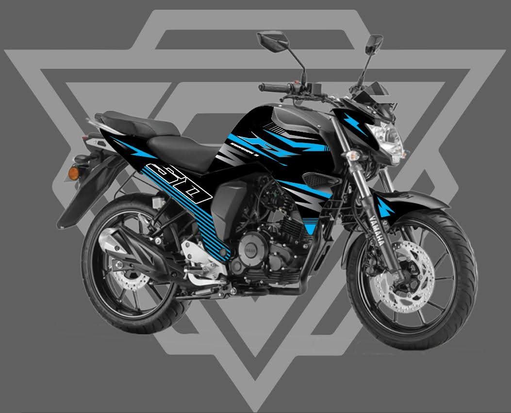 Fzv2 sky blue colour premium quality decals sticker set