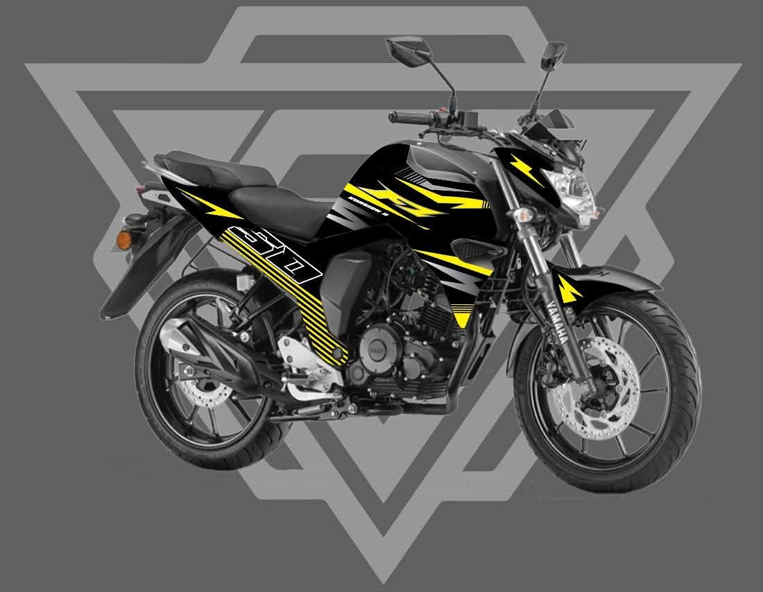 Fzv2 yellow colour premium quality super edition decals sticker set