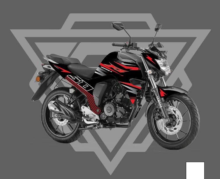 Fzv2 red x black colour premium quality decals sticker set