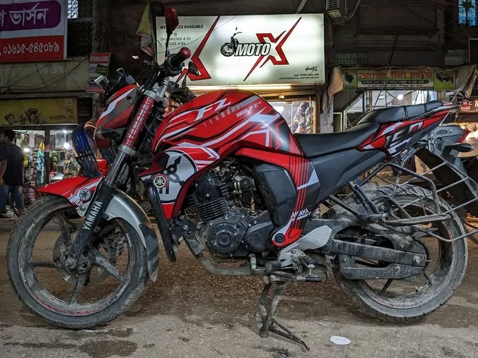 Fzv2 red colour premium quality decals sticker set