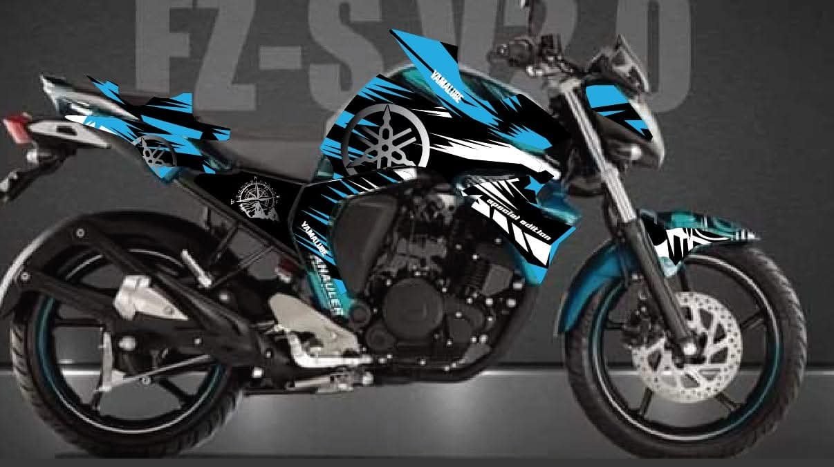 Fzv2 sky blue colour premium edition decals sticker set
