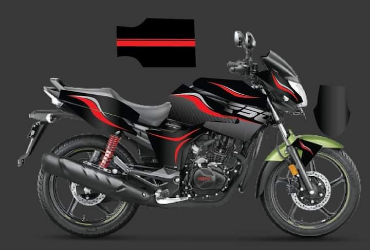hunk black and red colour decals sticker set