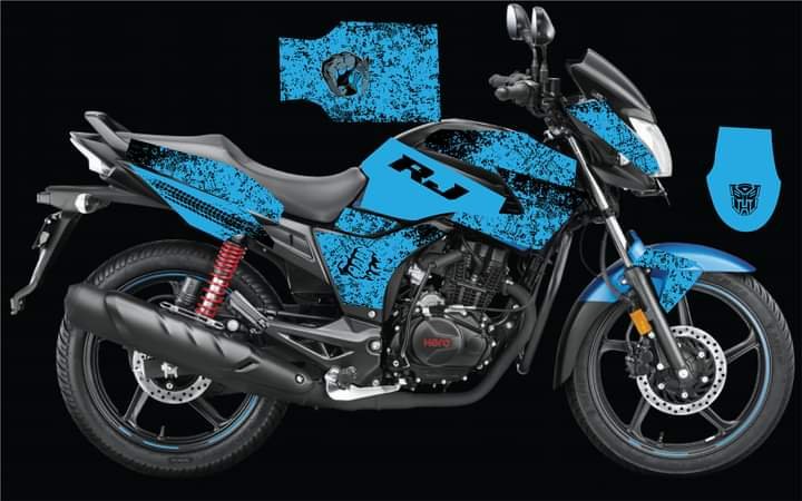 hunk sky blue colour decals sticker set