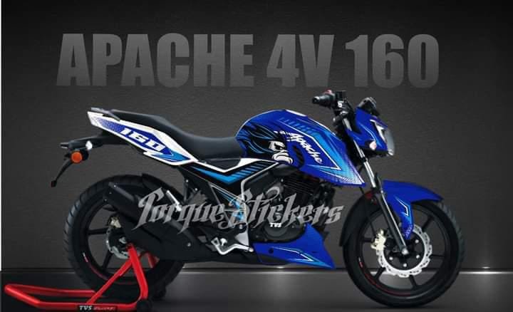 4v dark blue colour premium quality decals sticker set