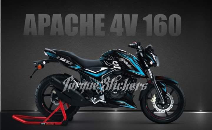 4v sky blue colour premium quality decals sticker set