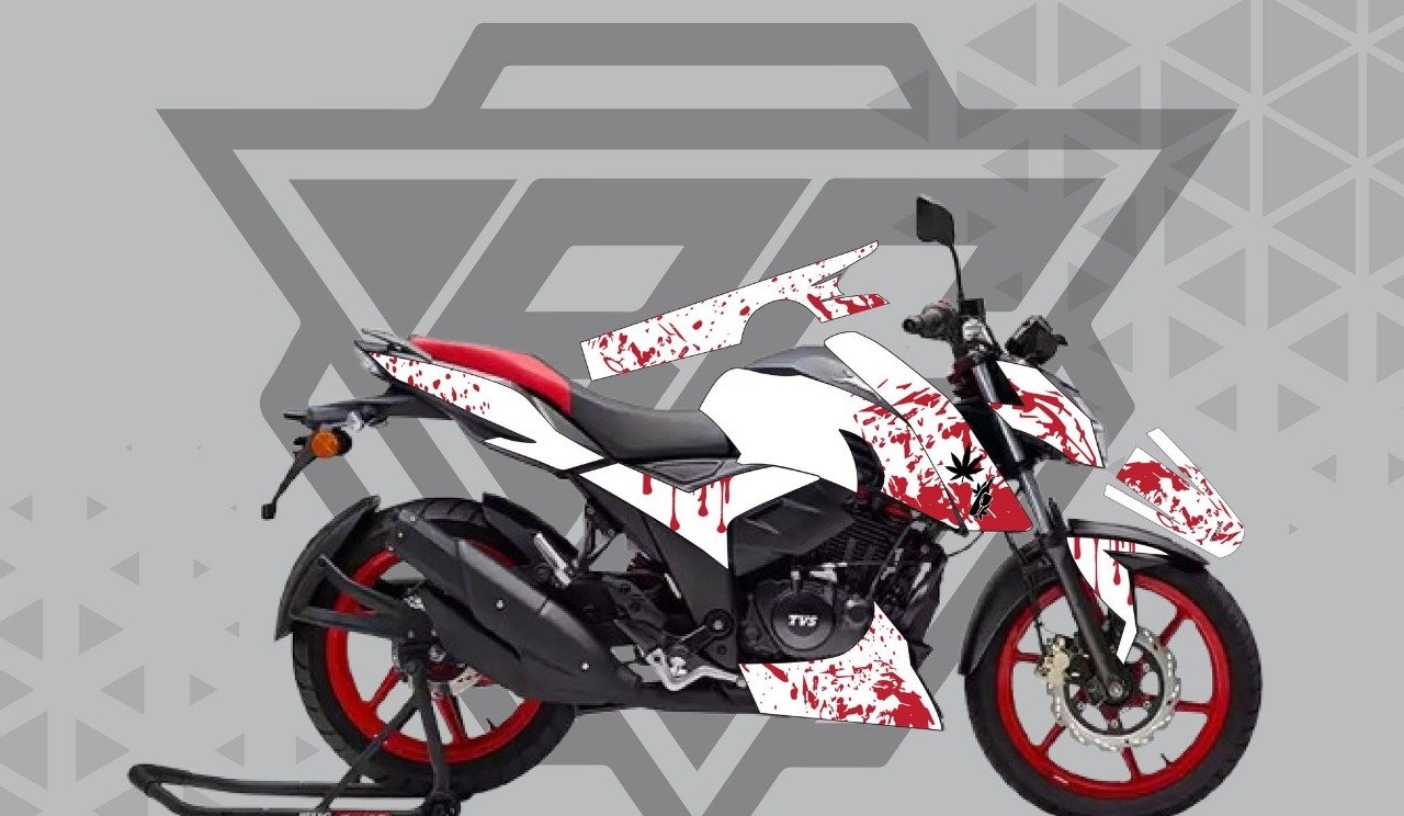 Rtr 2v white colour premium quality decals sticker set