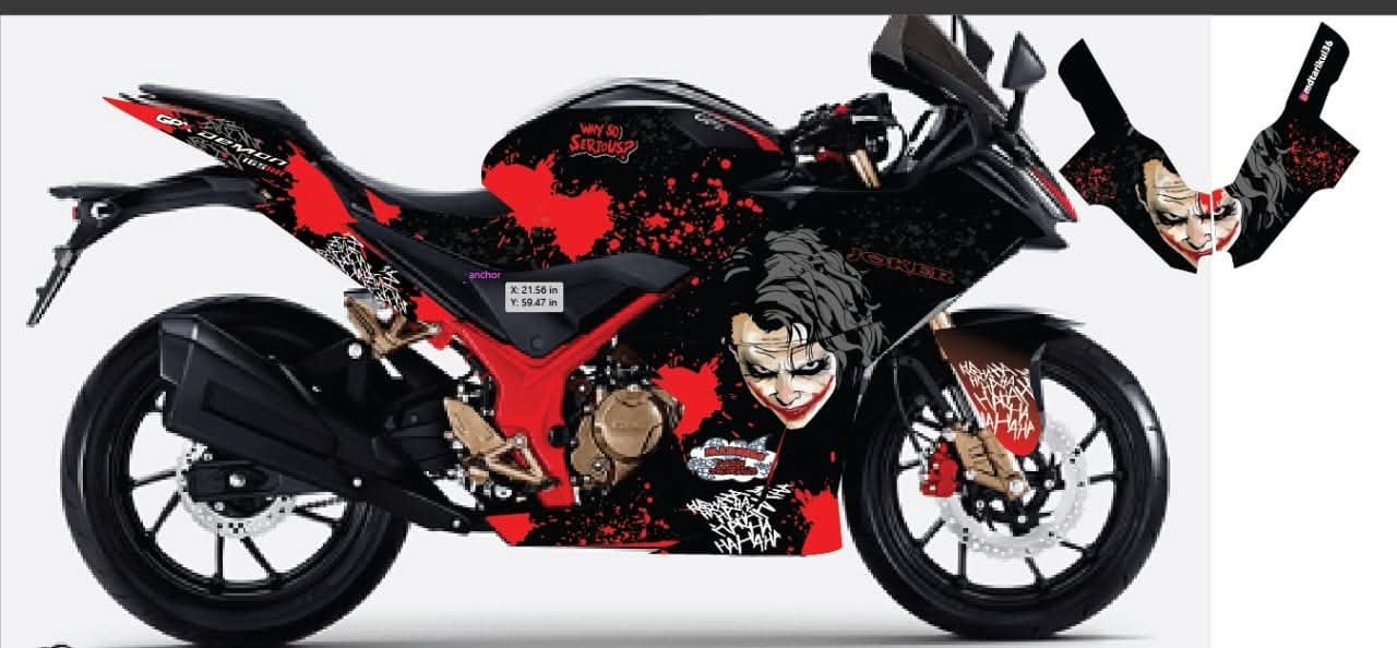 gpx demon joker edition premium quality decals sticker set