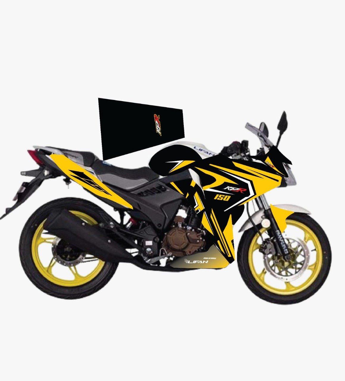 kpr yellow colour premium quality super edition decals sticker set