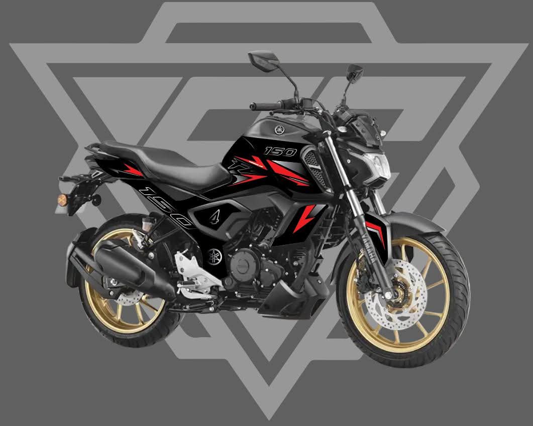 Fzsv3/V4 red colour decals sticker