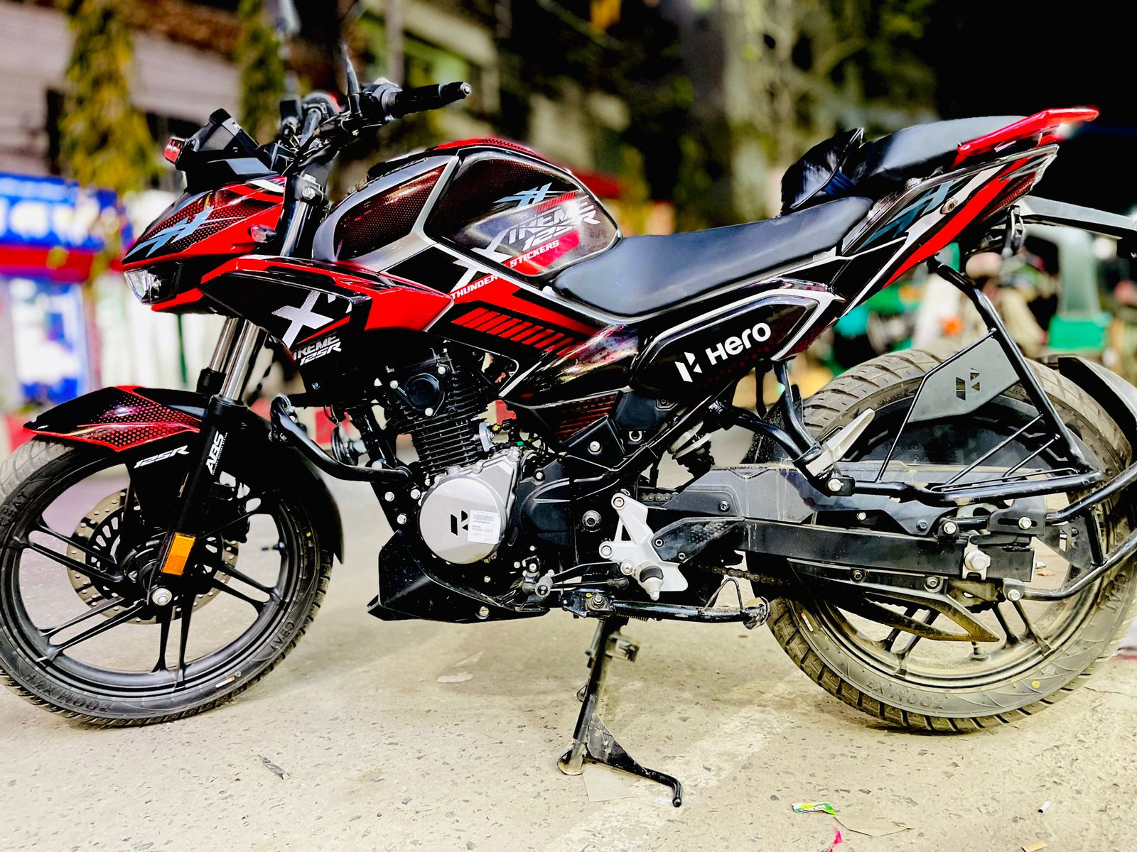 xtream 125 red black decals sticker set