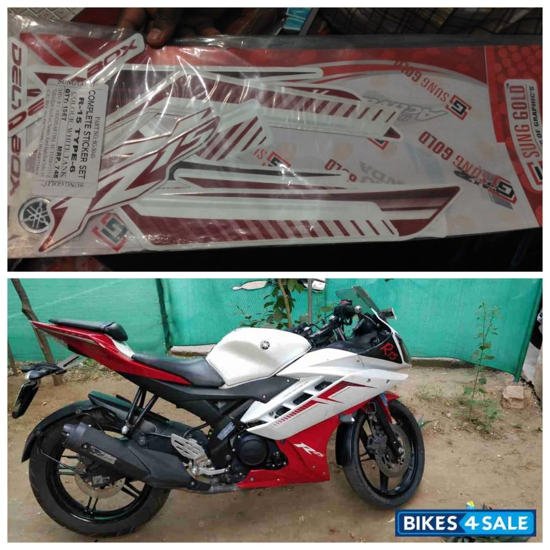 R15v2 white red full set sticker