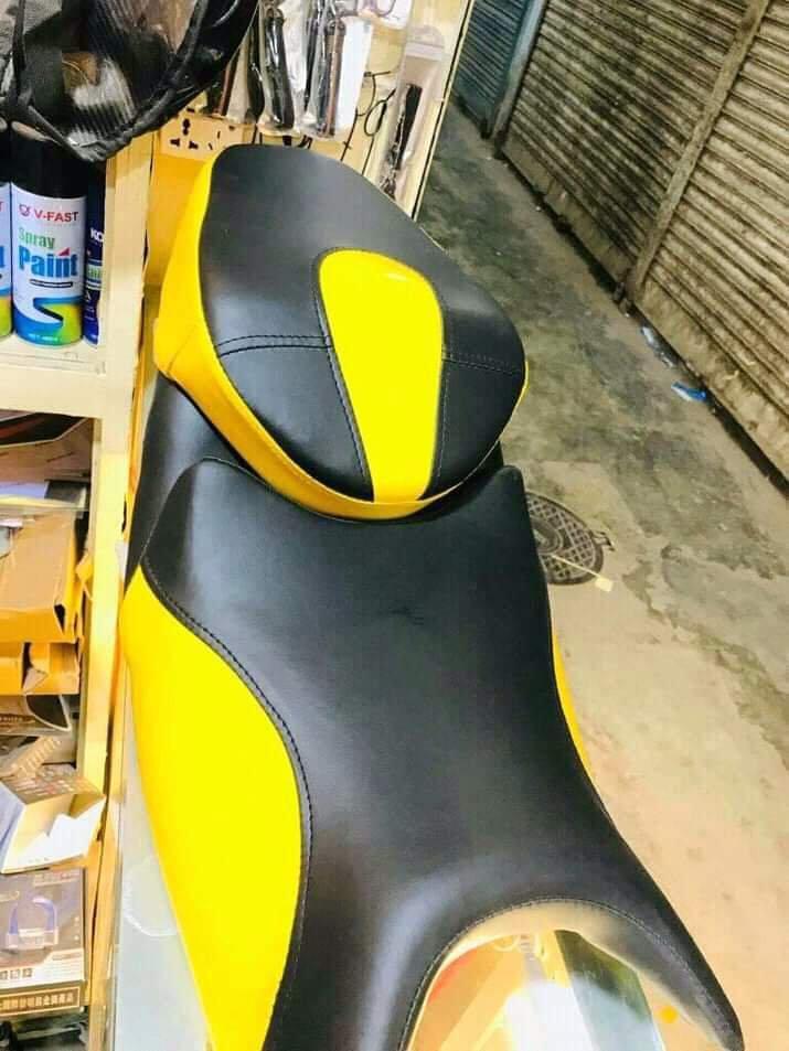 GIXXER old SEAT COVER modification YELLOW & BLACK